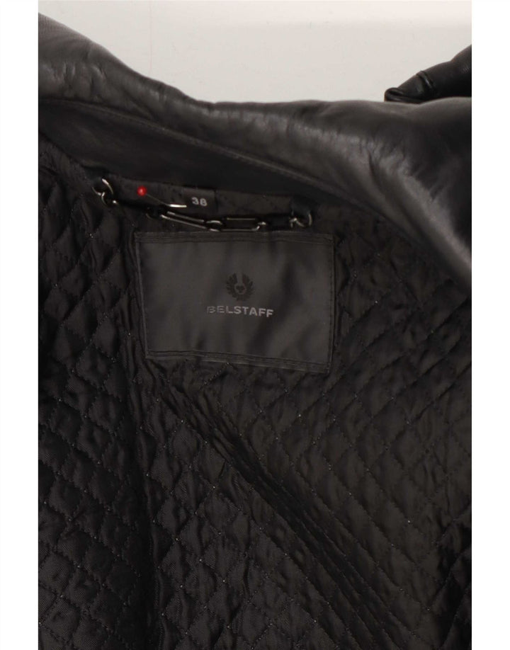 Belstaff Bikerjakke i læder til kvinder IT 38 XS Sort