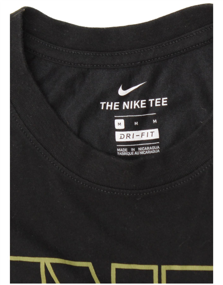 Nike Herre Clean & Jerk Grafisk T-shirt Top Medium Sort Bomuld