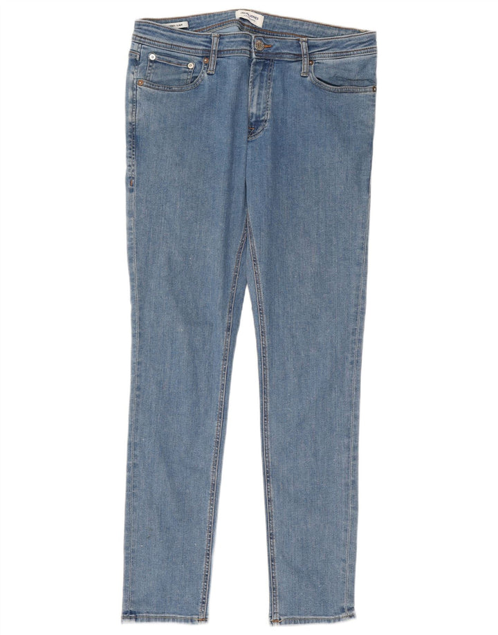 JACK & JONES Herre Liam Skinny Jeans W34 L32 Blå