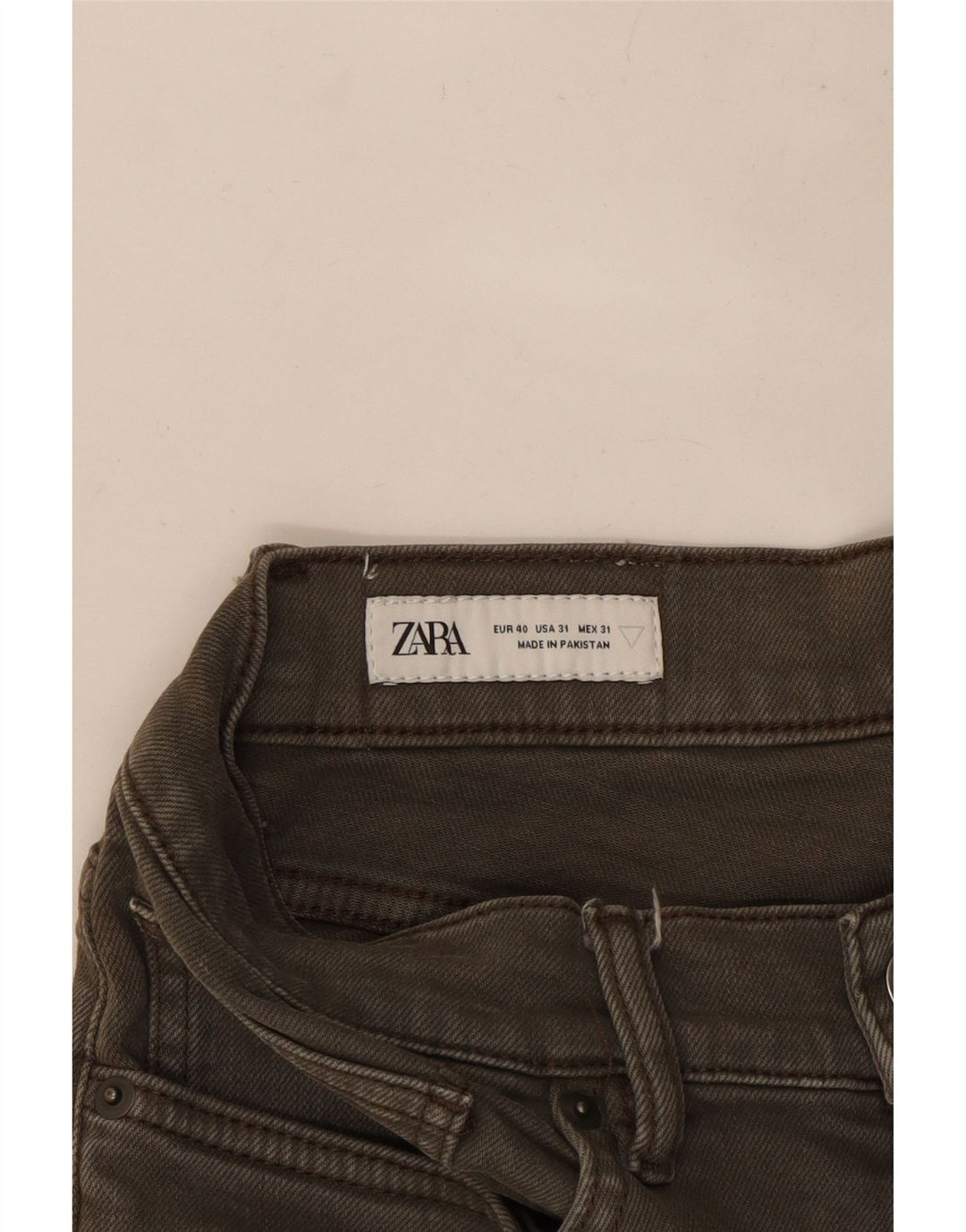 Zara Herre Tapered Jeans EU 40 Medium W31 L31 Brun