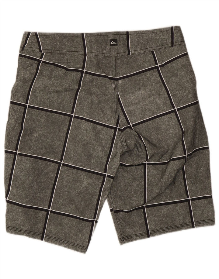 Quiksilver Badeshorts til mænd Små grå ternet polyakryl