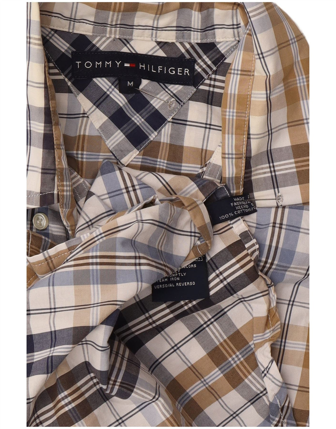 Tommy Hilfiger Herre Regular Fit skjorte Medium Flerfarvet Plaid Bomuld