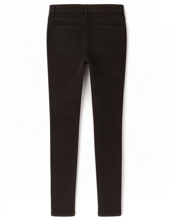 Zara Womens Slim Casual Trousers EU 36 XS W26 L26 Black Cotton