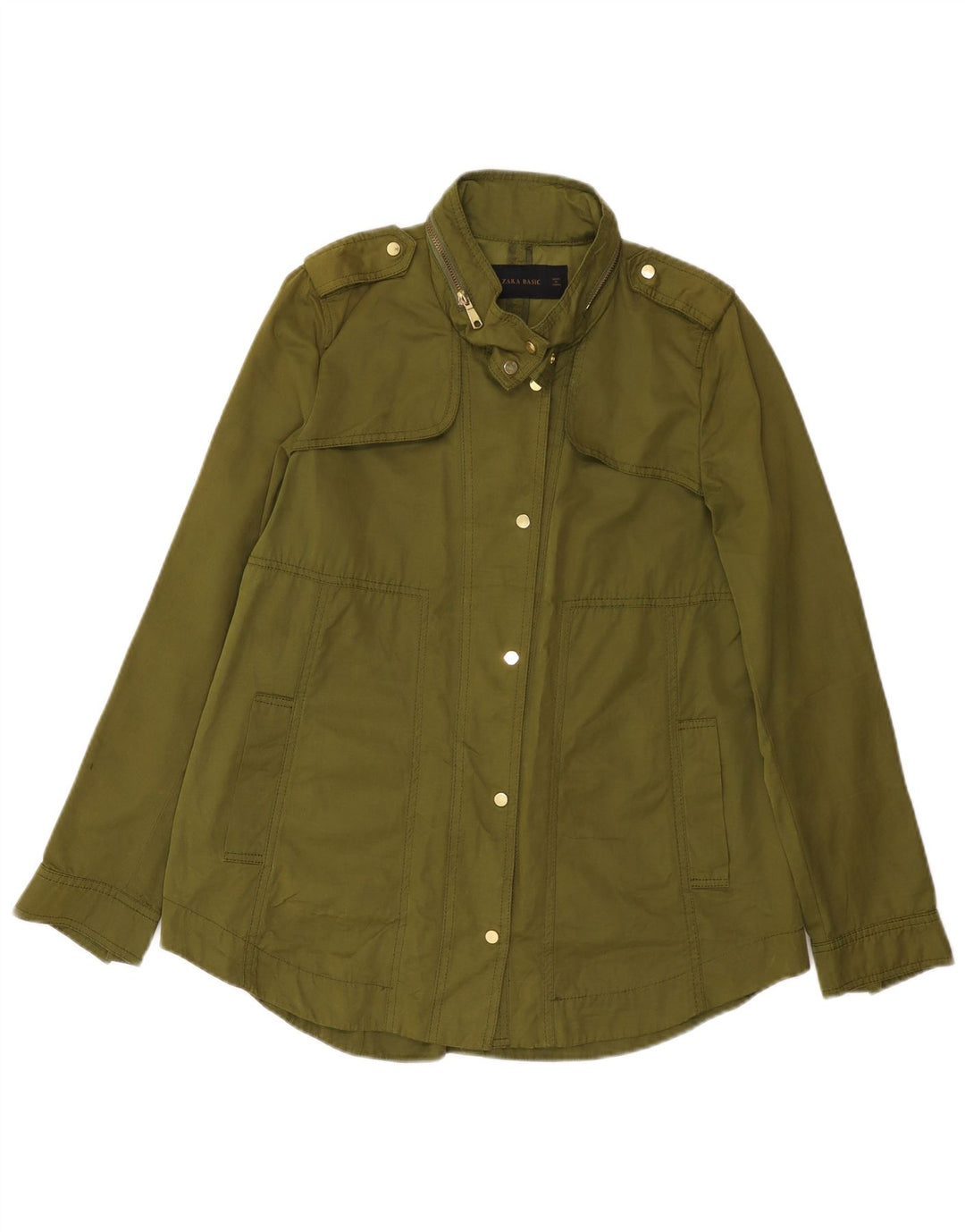 Zara Military Jacket til kvinder UK 10 Small Green
