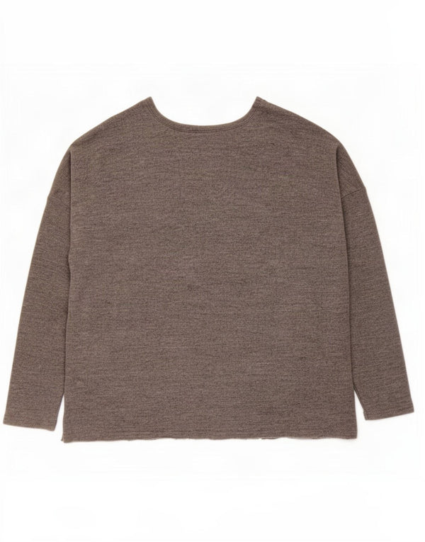 Zara Dame Oversized Top Langærmet UK 14 Medium Grå