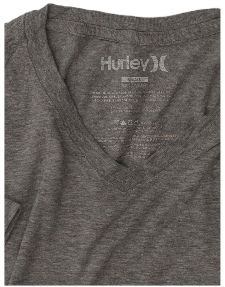 Hurley Herre T-Shirt Top Lille grå Flecked Bomuld