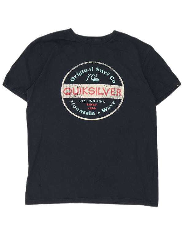 Quiksilver Herre Regular Fit grafisk T-shirt Top Medium Marineblå Bomuld