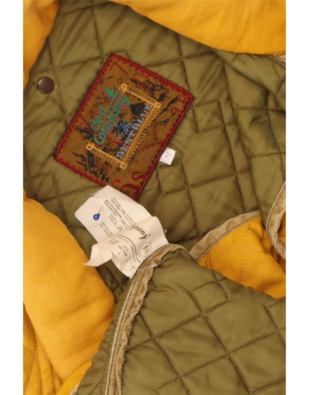 Best Company Herre Quilted Gilet UK 38 Medium Yellow Polyamide