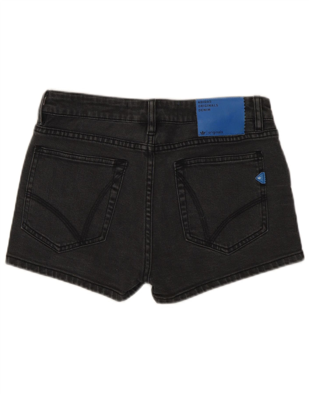 ADIDAS denimshorts til kvinder W26 Små grå bomuld