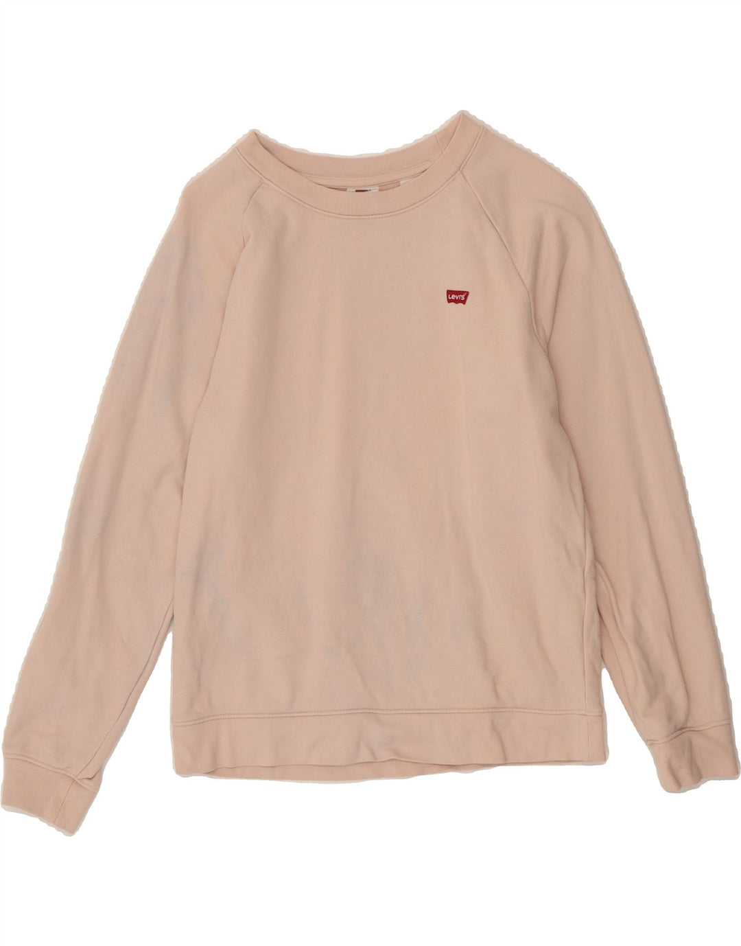 LEVI'S Womens Oversized Sweatshirt Jumper UK 6 XS Pink Cotton Vintage Levi's and Second-Hand Levi's from Messina Hembry 