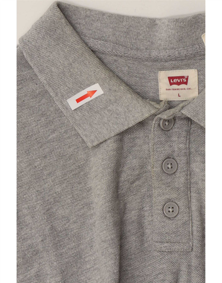 Levi's herre poloshirt, stor grå bomuld