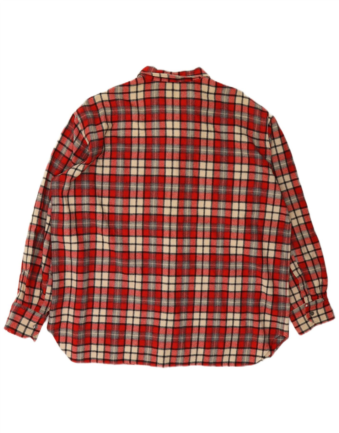 Vintage flannelskjorte til mænd XL rød ternet uld