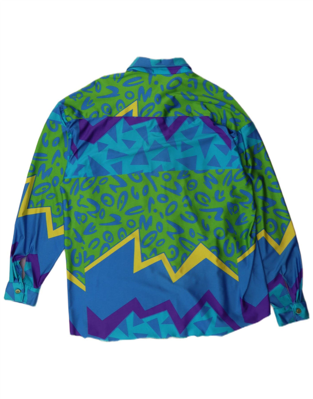 VINTAGE Herreskjorte XL Blå Geometrisk