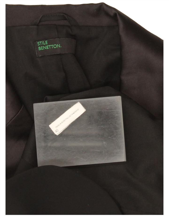 Benetton Dame Blazer Jacket IT 40 Lille Sort