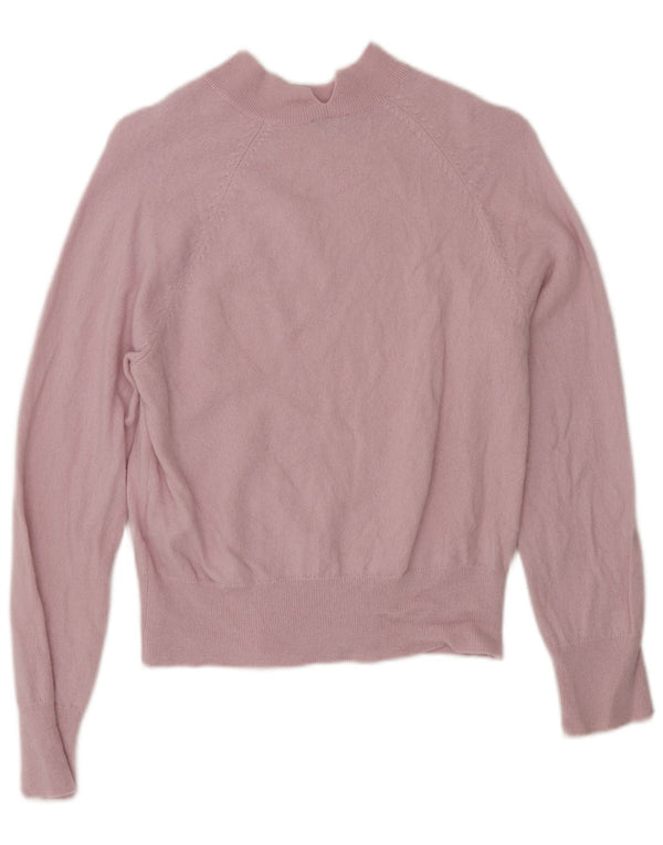 Jigsaw Dame Turtle Neck Jumper Sweater UK 10 Small Pink Wool
