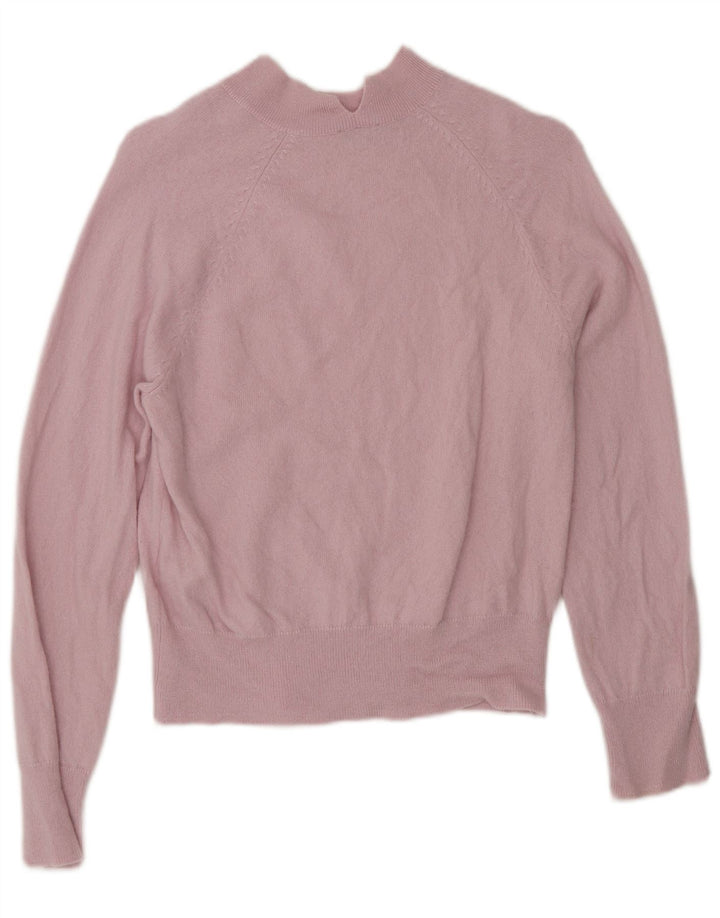 Jigsaw Dame Turtle Neck Jumper Sweater UK 10 Small Pink Wool