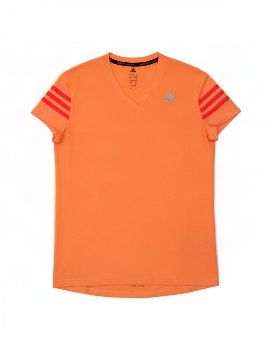 Adidas Dame Climalite T-Shirt Top UK 8/10 Small Orange Polyester