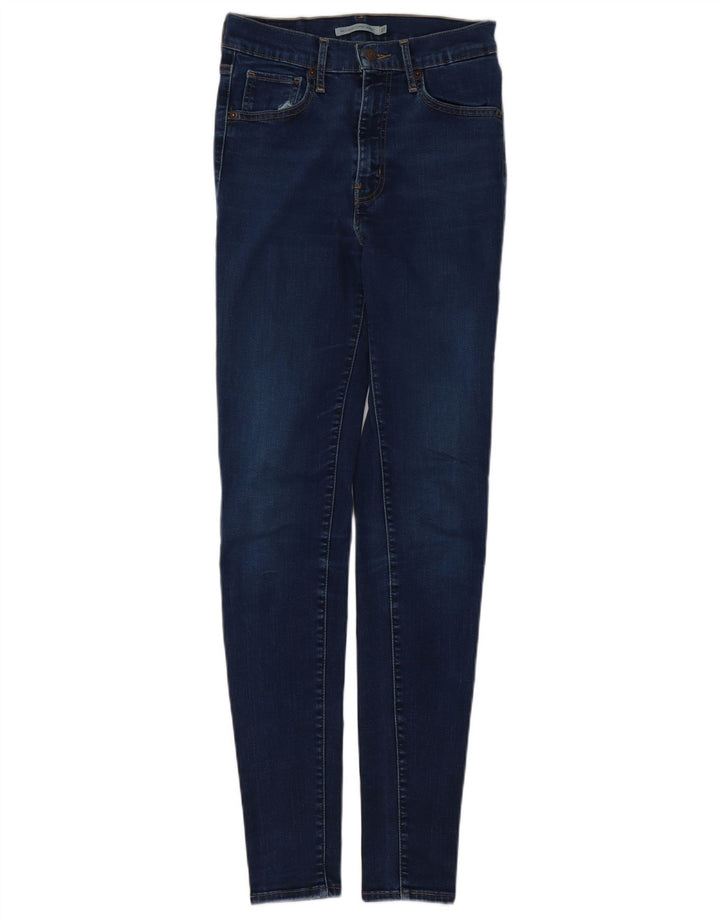 LEVI'S Kvinder Mile High Super Skinny Jeans W27 L32 Marineblå Bomuld