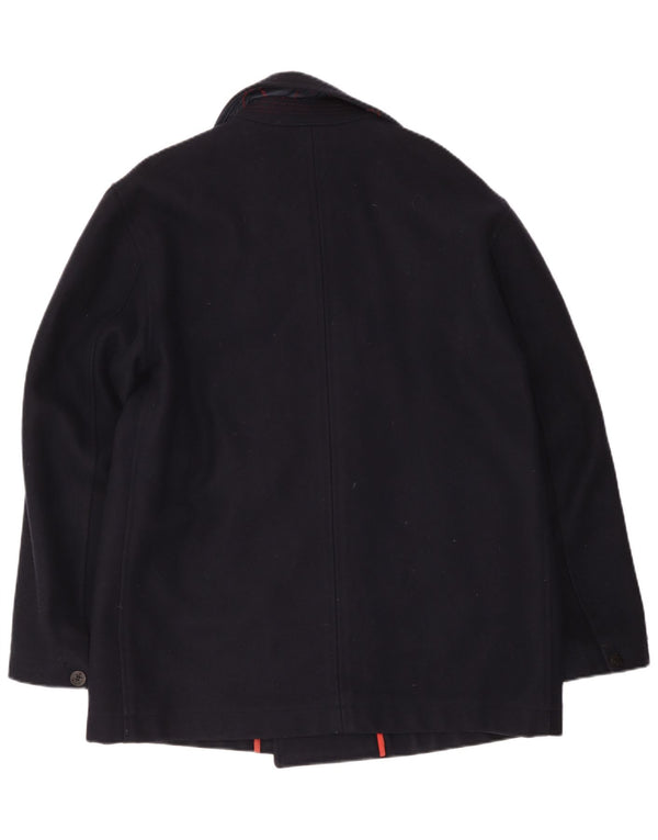 Elvstrom Herre Pea Coat UK 42 XL Navy Blue Wool