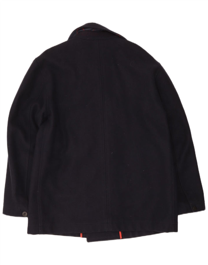 Elvstrom Herre Pea Coat UK 42 XL Navy Blue Wool