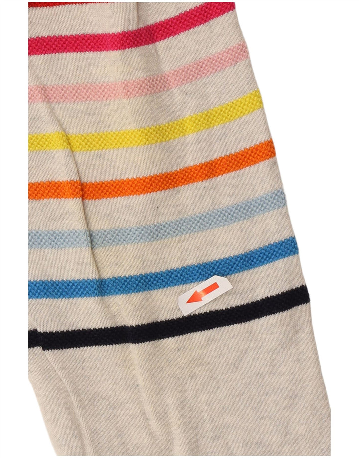 Benetton Herre Crew Neck Jumper Sweater Medium Grå Stribet
