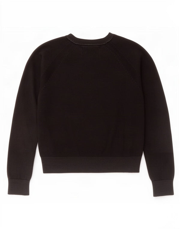 Calvin Klein Jeans Dame Boat Neck Jumper Sweater UK 10 Small Black