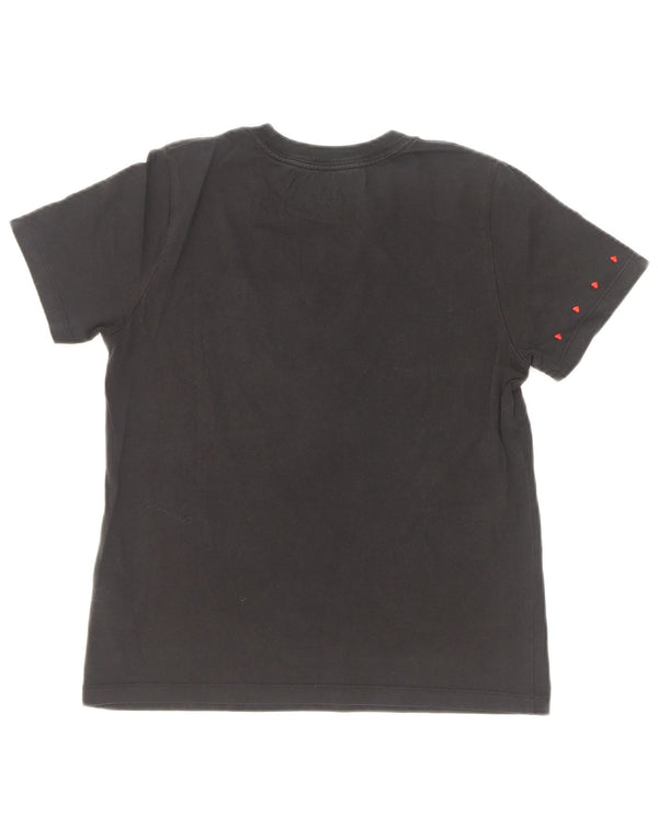 Converse Graphic T-Shirt Top UK 10 Small Black Bomuld