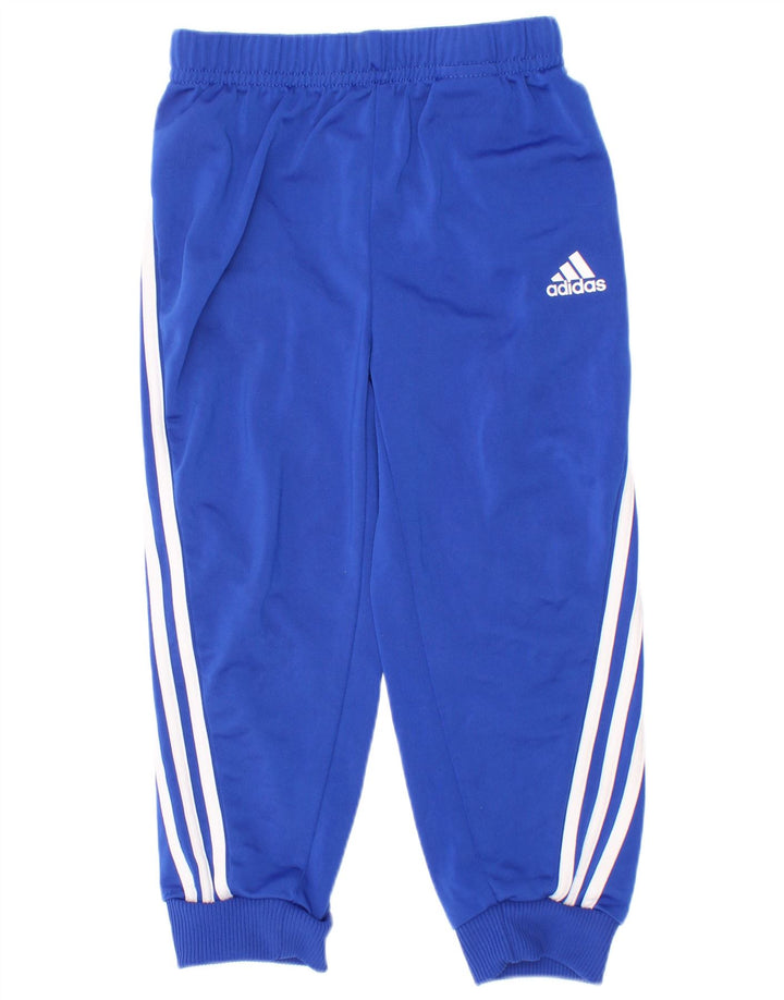 Adidas Drenge Træningsdragt Bukser Joggers 2-3 År Blå Polyester