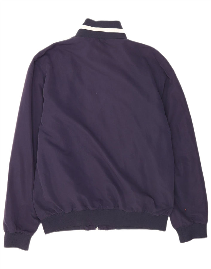 Kappa Herre Graphic Bomber Jacket UK 40 Large Navy Blue Polyester