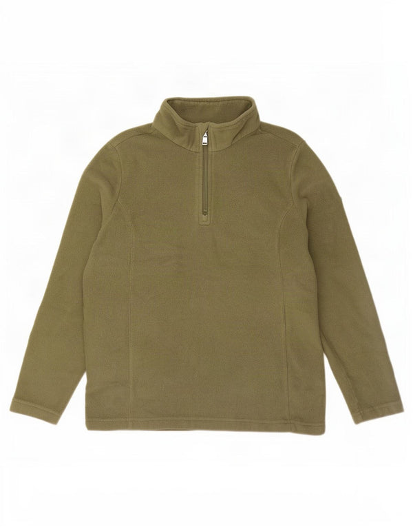 Tog 24 Kvinder Zip Neck Oversized Fleece Jumper UK 10 Lille Khaki Polyester