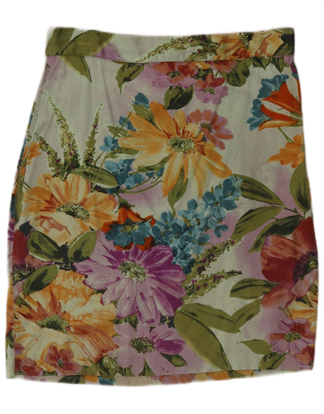 Vintage lige nederdel til kvinder IT 46 Large W30 Multicolored Floral