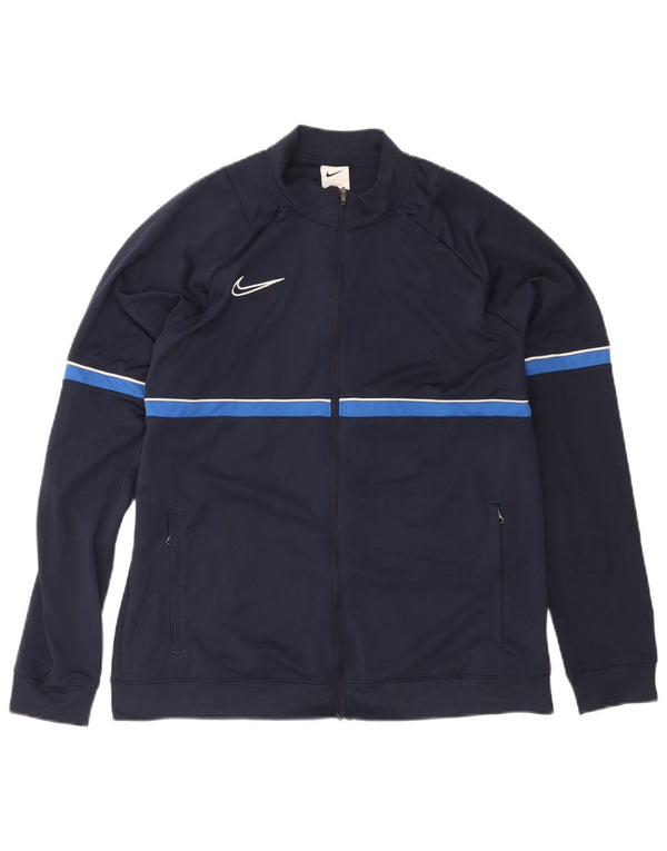 Nike Herre Dri Fit træningsdragt Topjakke XL Marineblå Colourblock Polyester