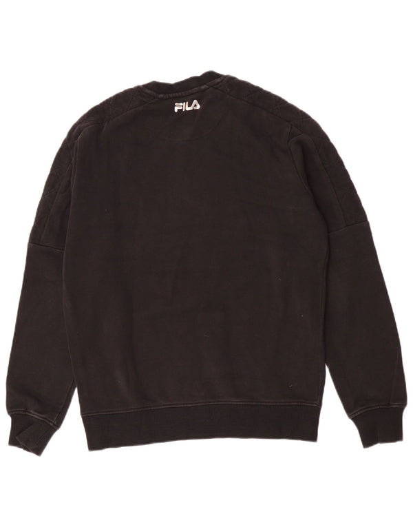 Fila Herre Loose Fit Sweatshirt Jumper XS Sort Stribet