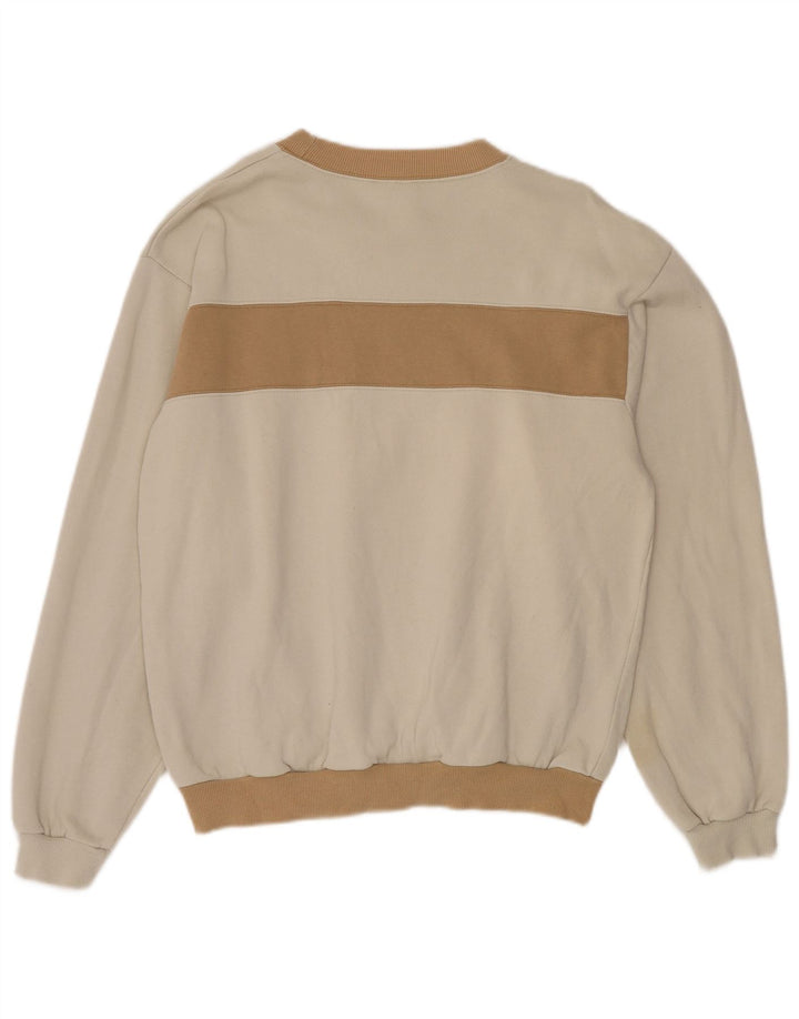 PUMA Sweatshirt-trøje til mænd Large White Colourblock Bomuld