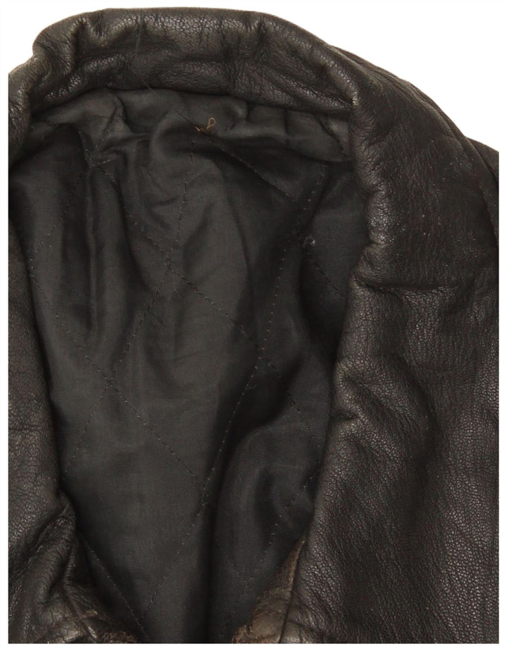 Vintage herre læderjakke UK 40 Stor sort læder