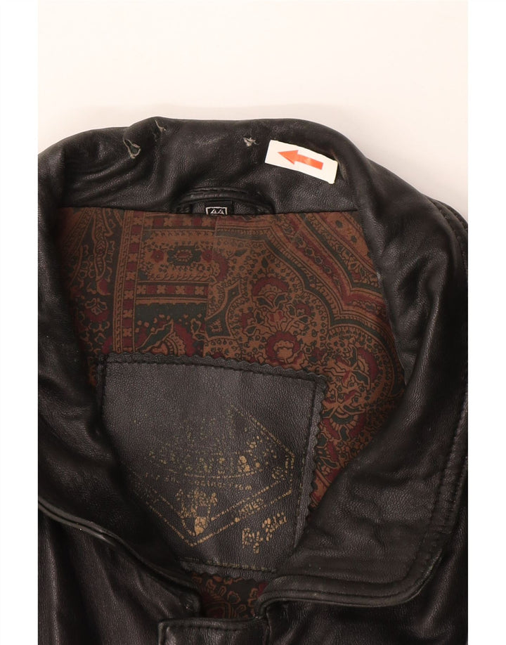 Vintage herre læderjakke UK 44 2XL sort læder