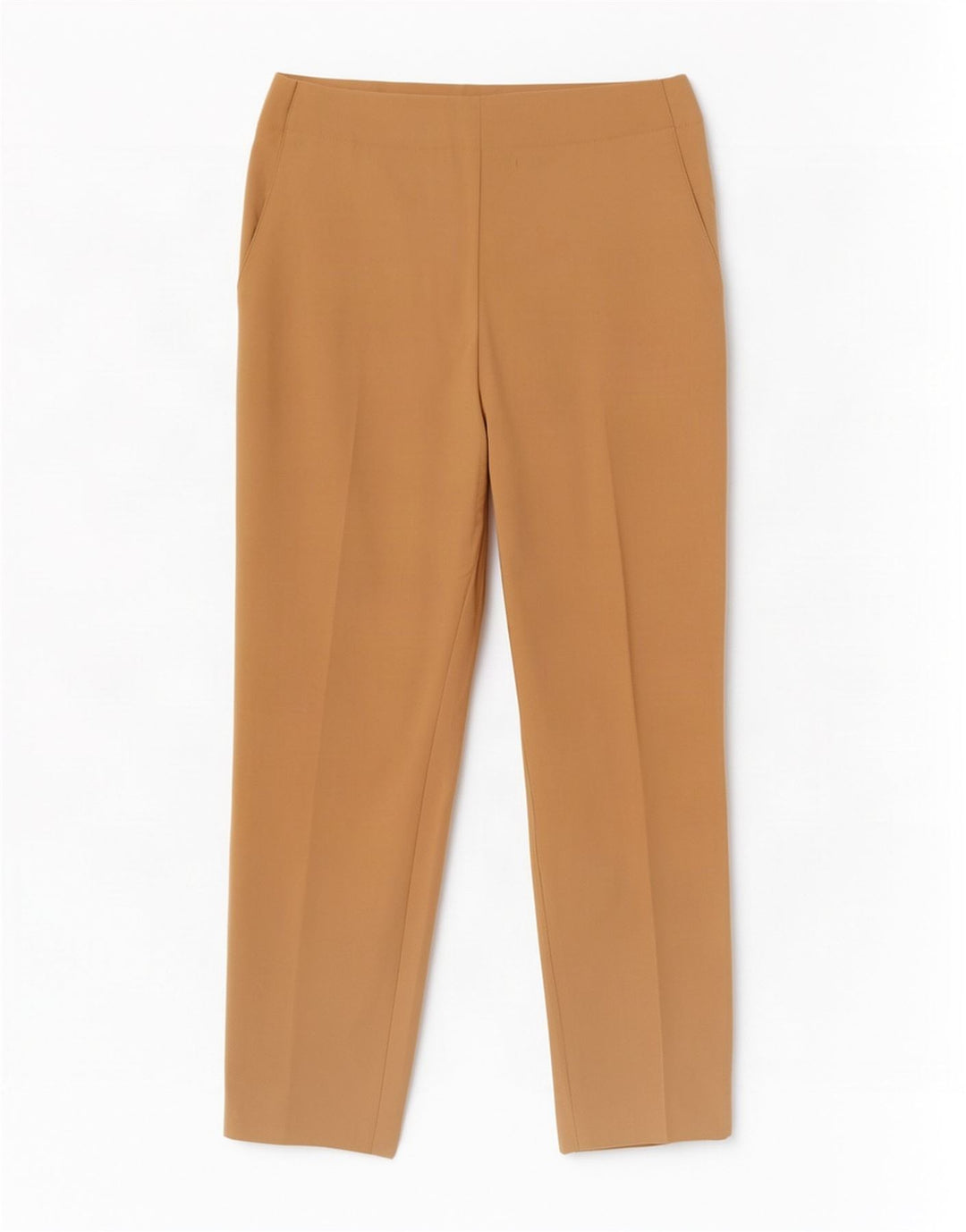 Zara Dame Slim Cropped Trousers Large W33 L24 Beige Polyester