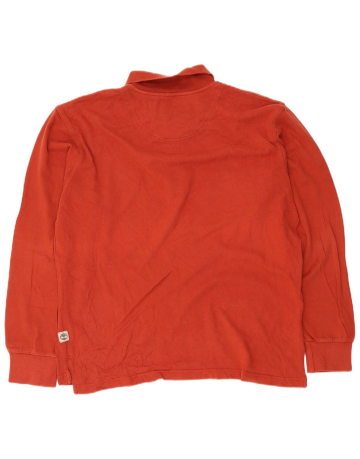 Timberland Langærmet Polo Shirt til mænd Stor orange bomuld