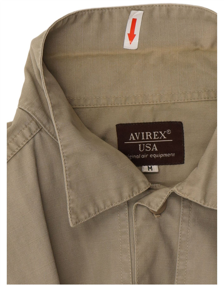 Avirex Herre Overshirt Loose Fit skjorte Medium Khaki Bomuld