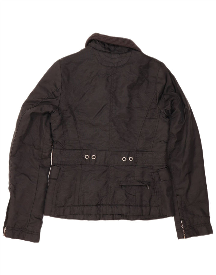 Tommy Hilfiger Kvinder Utility Jacket UK 10 Small Black Nylon