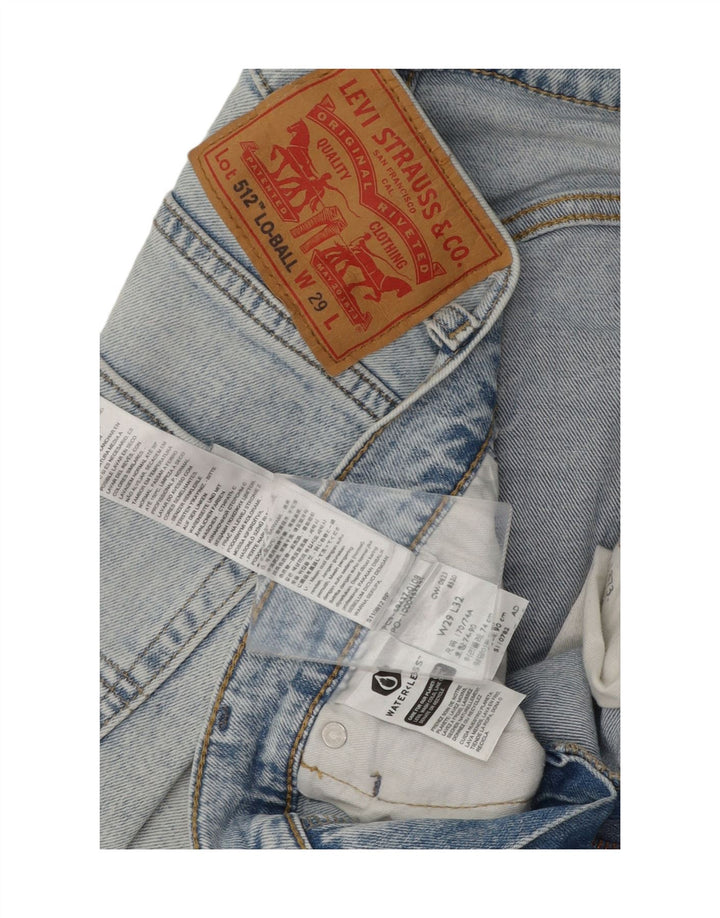 LEVI'S Mens 512 Slim Tapered Jeans W29 L32 Blue Cotton Vintage Levi's and Second-Hand Levi's from Messina Hembry 