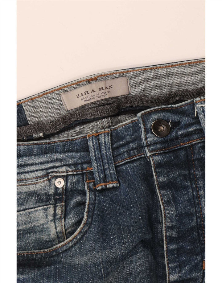 Zara Herre Skinny Jeans EU 40 Medium W31 L27 Blå