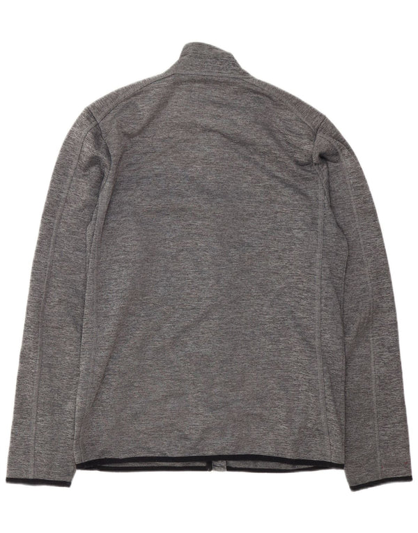 Champion Mens Tracksuit Top Jacket Large Grey Flecked Polyester