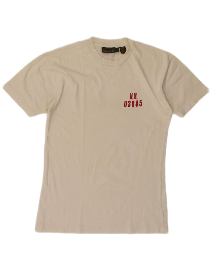 Timberland Herre grafisk T-shirt top lille hvid bomuld
