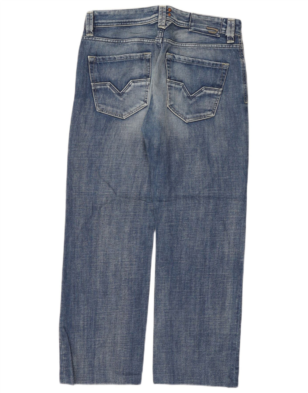 DIESEL Herre Larkee Straight Jeans W30 L27 Blå Bomuld