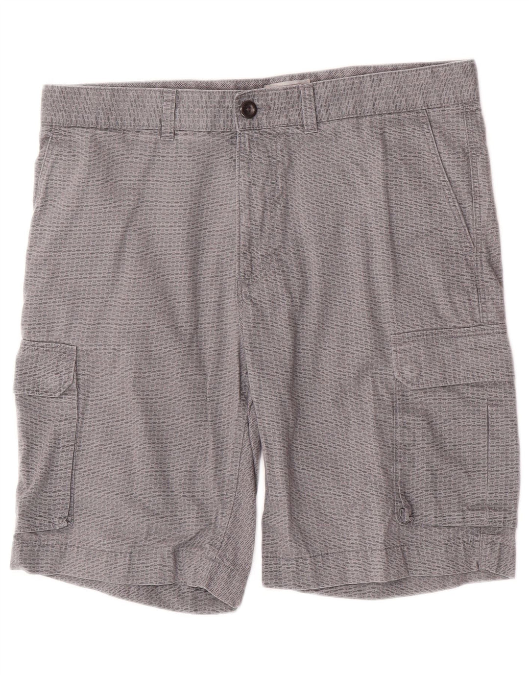 Marks & Spencer Herre Cargo Shorts W34 Large Grå Geometrisk Bomuld