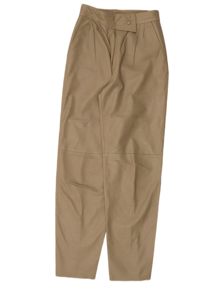 C&A koniske læderbukser til kvinder EU 40 Medium W28 L32 Beige læder