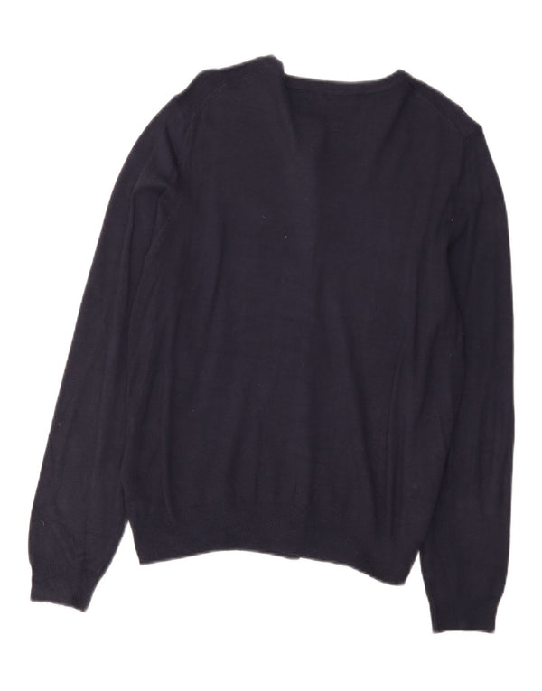 Marks & Spencer Dame Cardigan Sweater UK 14 Large Navy Blue Viscose