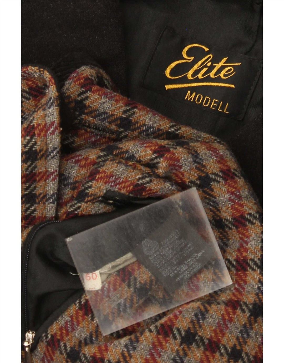 Elite Herre Overfrakke IT 50 Stor Sort Ny Uld