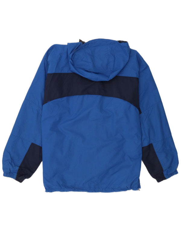 Columbia Regnjakke med hætte til mænd UK 40 Large Blue Colourblock Nylon